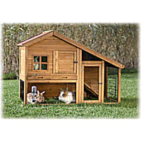 TRIXIE Natura Two Story Sloped Roof Rabbit Hutch with Run