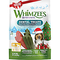 Whimzees Medium Holiday Natural Grain Free Dog Dental Chews