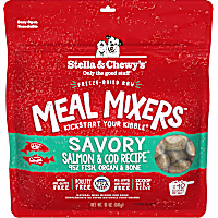 Stella & Chewy's Freeze Dried Raw Savory Salmon & Cod Meal Mixer High Protein Dry Dog Food Topper