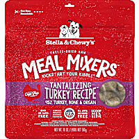 Stella & Chewy's Freeze Dried Raw Tantalizing Turkey Meal Mixer High Protein Dry Dog Food Topper