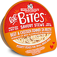 Stella & Chewy's Lil Bites Beef & Chicken Dinner in Broth Savory Dog Stews for Small Breeds