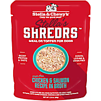 Stella & Chewy's Shredrs Cage Free Chicken & Salmon Recipe in Broth Wet Dog Food