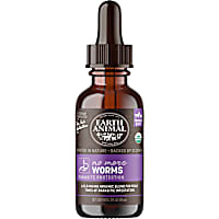 Earth Animal Natural Remedies No More Worms Liquid Homeopathic Digestive Supplement for Dogs & Cats