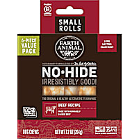 Earth Animal No-Hide Rolls Beef Recipe Small Natural Long-Lasting Rawhide Alternative Dog Chews