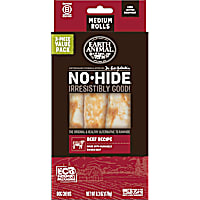 Earth Animal No-Hide Rolls Beef Recipe Medium Natural Long-Lasting Rawhide Alternative Dog Chews