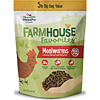 Manna Pro Farmhouse Favorites Mealworms Protein Poultry Treat, for Chicken, Turkey, Ducks, Geese, and Guinea Fowl Treat