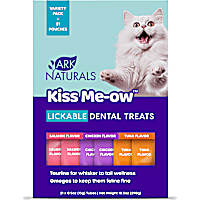 Ark Naturals Tuna, Chicken, & Salmon Lickable Kiss Me-Ow for Cat Treats Variety Pack