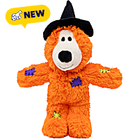 KONG Halloween Wild Knots Witch Bear Orange Dog Toy