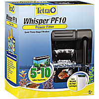 Tetra Whisper Power Filter Quiet 3-Stage Aquarium Filtration for 5 to 10 Gallon Aquariums