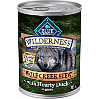 Blue Buffalo Wilderness Wolf Creek Stew Hearty Duck Stew in Gravy Wet Food for Dogs