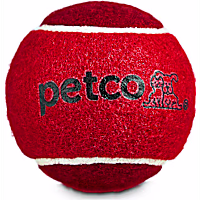 Petco Tennis Ball Dog Toy in Red