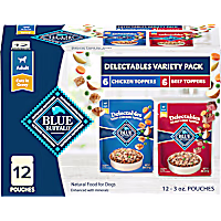 Blue Buffalo Delectables, Chicken & Beef, Natural Wet Dog Food Variety Pack