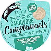 Tiki Cat Complements High-Protein Meal Topper Chicken & Salmon Recipe in Chicken Broth Wet Cat Food