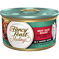 Fancy Feast Medleys in Gravy Beef Ragu Recipe with Tomatoes and Pasta in a Savory Sauce Wet Cat Food