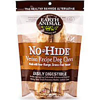 Earth Animal No-Hide Rolls Venison Recipe Medium Natural Long-Lasting Rawhide Alternative Dog Chews