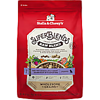 Stella & Chewy's SuperBlends Raw Blend Wholesome Grains Cage-Free Chicken & Wild Caught Salmon Recipe Dry Puppy Food