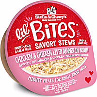 Stella & Chewy's Lil Bites Chicken & Chicken Liver Dinner in Broth Savory Dog Stews for Small Breeds