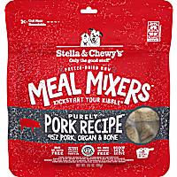 Stella & Chewy's Freeze Dried Raw Purely Pork Meal Mixer High Protein Dry Dog Food Topper