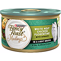 Fancy Feast Medleys White Meat Chicken Florentine With Garden Greens Gravy Wet Cat Food