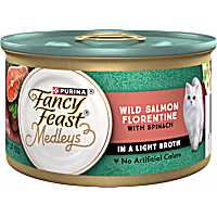 Fancy Feast Medleys Wild Salmon Florentine With Garden Greens in Delicate Sauce Wet Cat Food