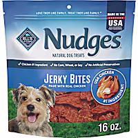 Blue Buffalo Chicken Nudges Jerky Bite-Sized Pieces Made in the USA with Natural Ingredients Dog Treats