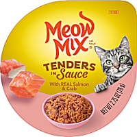 Meow Mix Tender Favorites With Real Salmon & Crab in Sauce Wet Cat Food