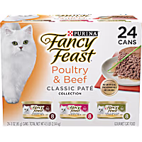 Fancy Feast Poultry and Beef Feast Classic Pate Collection Grain Free Wet Cat Food Variety Pack