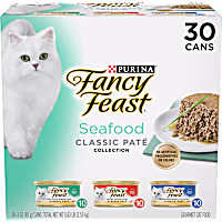 Fancy Feast Grain Free Seafood Classic Collection Pate Wet Cat Food Variety Pack