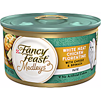 Fancy Feast Medleys White Meat Chicken Florentine With Cheese & Garden Greens Pate Wet Cat Food