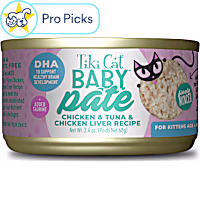 Tiki Cat Baby Chicken, Tuna & Chicken Liver Pate Wet Food for Kittens