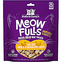 Stella & Chewy's Meowfulls Chicken & Chicken Liver Recipe Freeze Dried Cat Treats