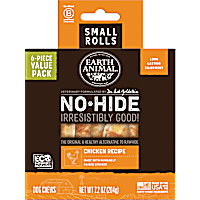 Earth Animal No-Hide Rolls Chicken Recipe Small Natural Long-Lasting Rawhide Alternative Dog Chews