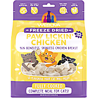 Weruva Freeze Dried Paw Lickin Chicken with 96% Boneless, Skinless Chicken Breast Cat Food