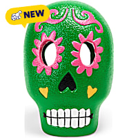Petco Dia de los Muertos Green Skull Aquarium Decor