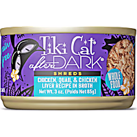 Tiki Cat After Dark Quail & Chicken Liver Shreds Wet Cat Food