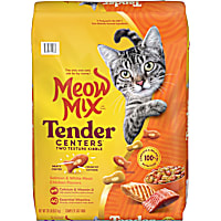 Meow Mix Tender Centers Salmon Chicken Flavors Dry Cat Food.