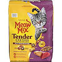 Meow Mix Tender Centers Chicken & Tuna Flavors Dry Cat Food with Basted Bites