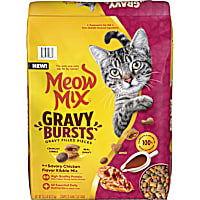 Meow Mix Gravy Bursts Savory Chicken Flavor Mix with Gravy Filled Pieces Dry Cat Food