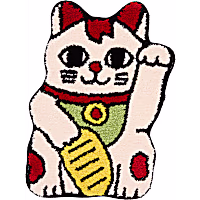 Petco White Fortune Cat Washable Rug