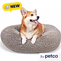 Petco Faux Fur Donut Curler Pet Bed