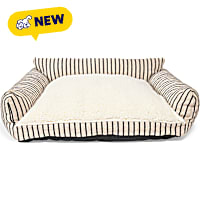 Petco Tan Striped Sofa Style Dog Bed