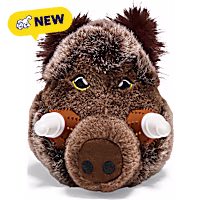Petco Boar Head Plush with Nylon Horns Dog Toy