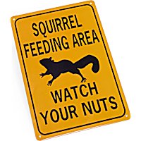 Petco Squirrel Feeding Area Metal Decorative Wall Sign