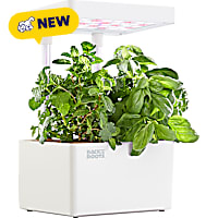 Back to the Roots Hydroponic Grow Kit Indoor Garden with LED Light and Organic Seeds Matte White