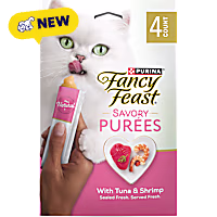 Purina Fancy Feast Savory Purees with Tuna & Shrimp Lickable Cat Treats