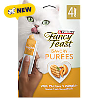 Purina Fancy Feast Savory Purees with Chicken & Pumpkin Lickable Cat Treats