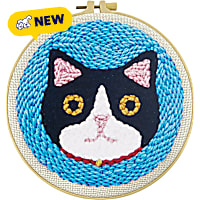 Petco Black & White Cat Punch Needle Kit