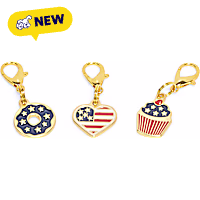 Petco Americana Red, White & Blue Cat Collar Charms