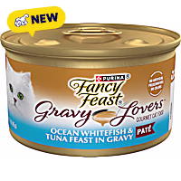Purina Fancy Feast Gravy Lovers Ocean Whitefish & Tuna Feast Pate in Wet Cat Food Gravy