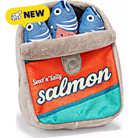 Petco Tinned Salmon Plush Burrow Dog Toy